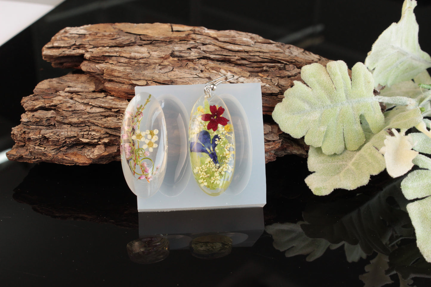 Oval Lens Silicone Resin Mold - 2in1