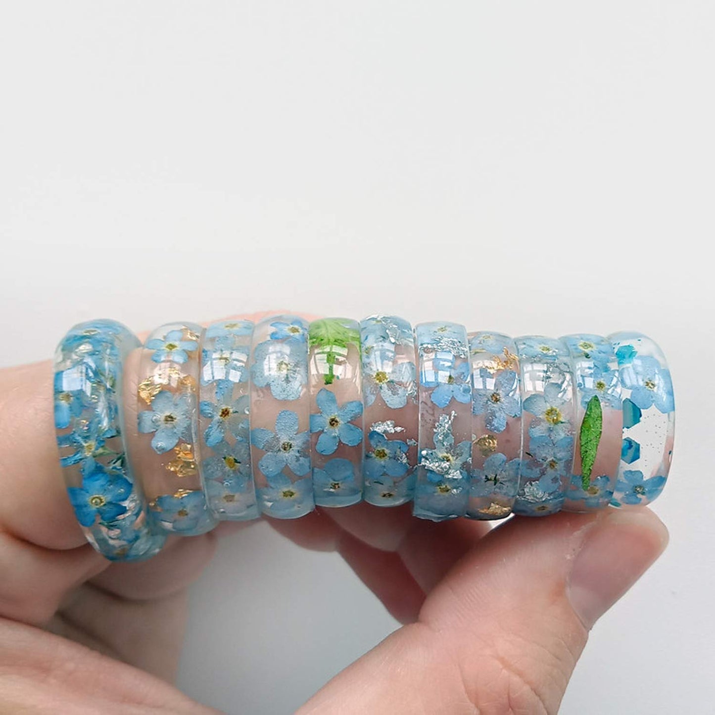Silicone Thin Ring Mold 6-in-1 for Epoxy Resin Crafts, Jewelry Making and DIY