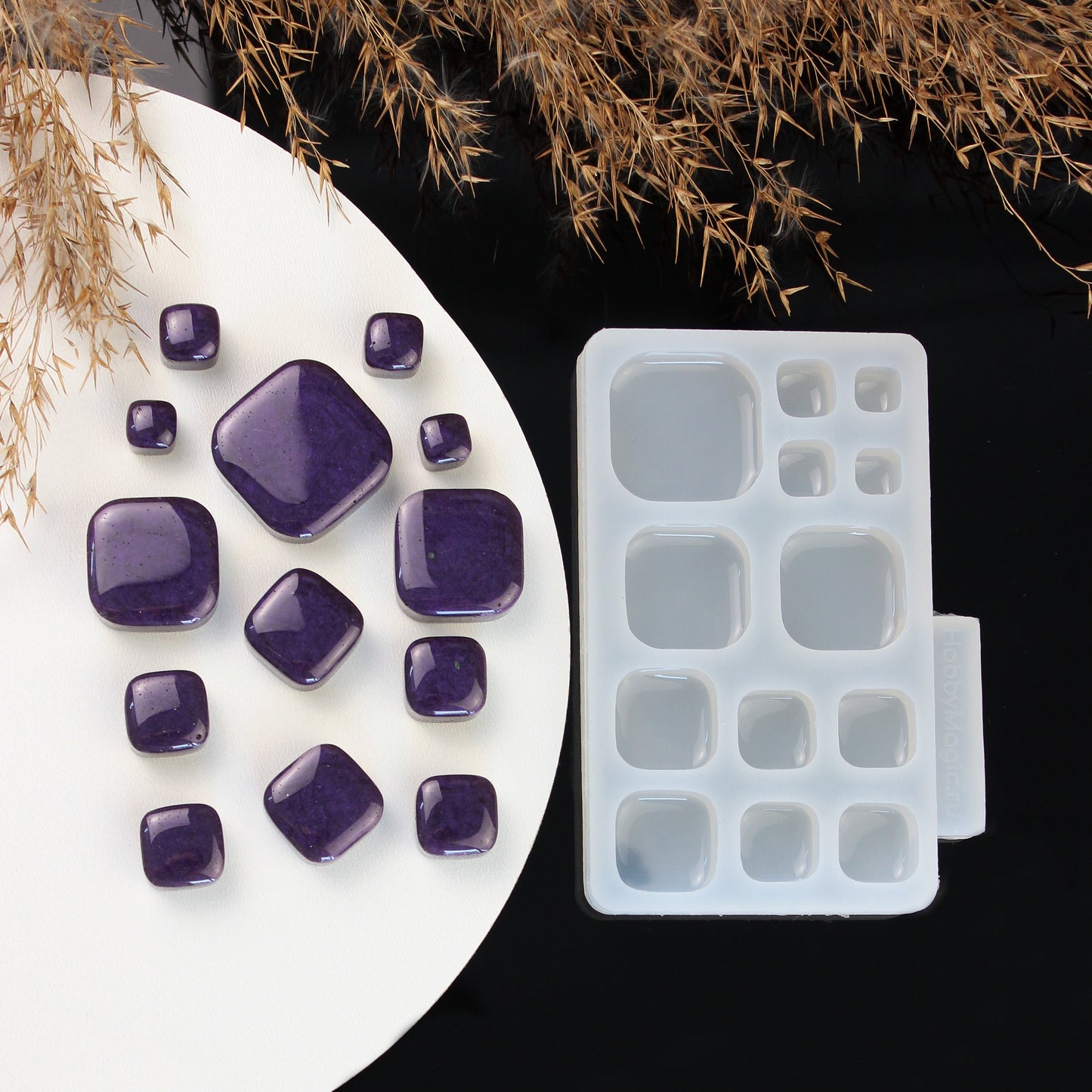 Squares Silicone Resin Mold - 13 in 1