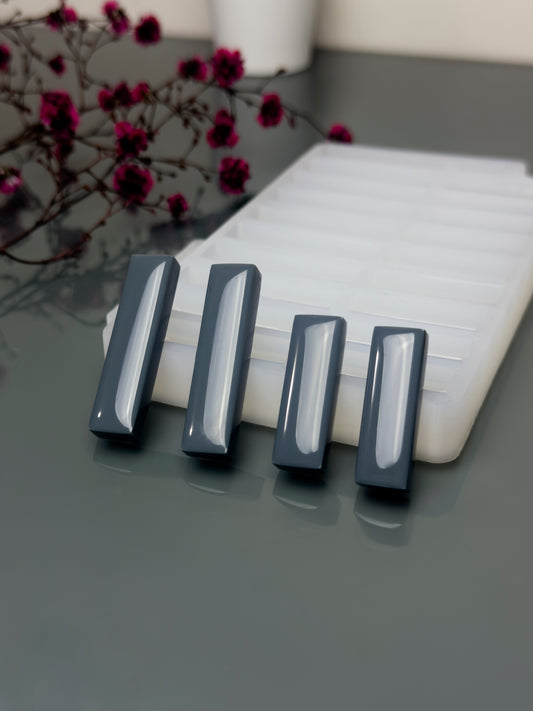 Silicone Mold 20-in-1 Rectangle Shapes | Glossy Resin Jewelry Mold for Earrings & Pendants | Epoxy & UV Resin Craft Supplies