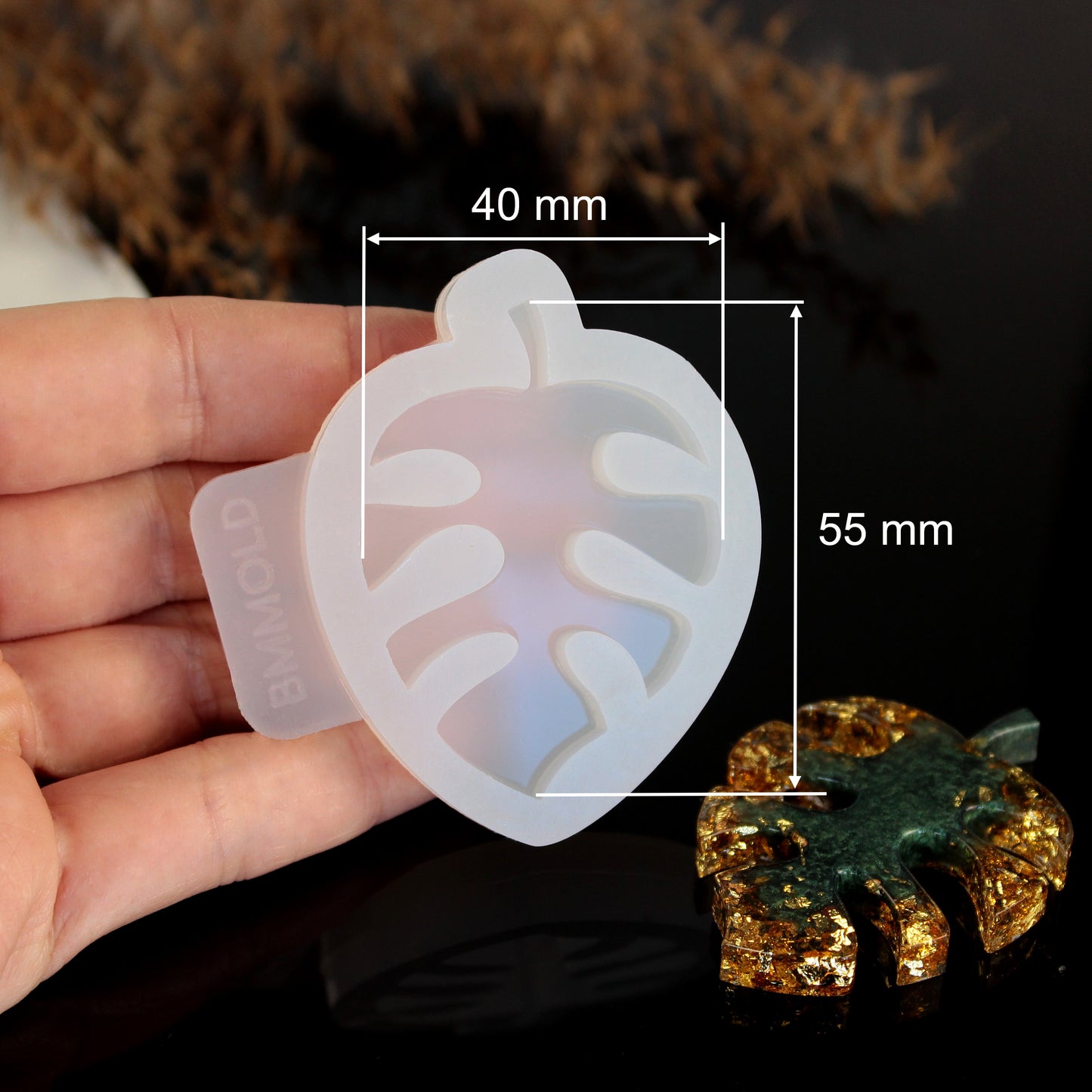 Tropical Delights: Lemon, Pomegranate, Chili Pepper, and Monster Leaf Silicone Molds Set