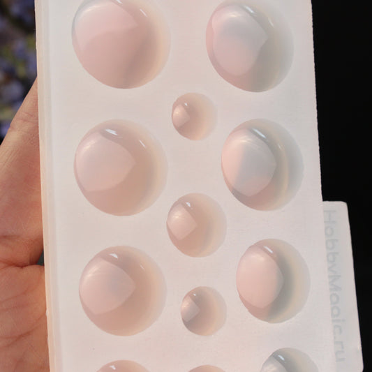Circle Silicone Resin Mold - 12 in 1