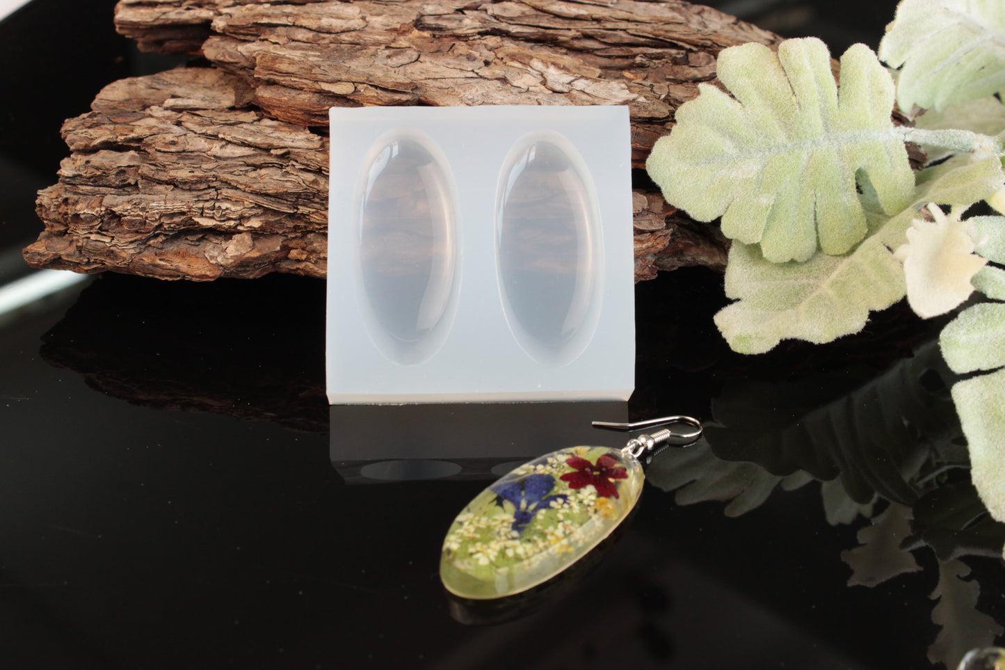 Oval Lens Silicone Resin Mold - 2in1