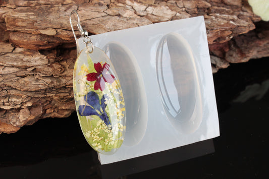 Oval Lens Silicone Resin Mold - 2in1